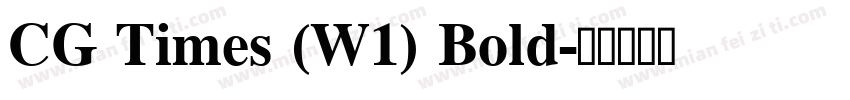 CG Times (W1) Bold字体转换